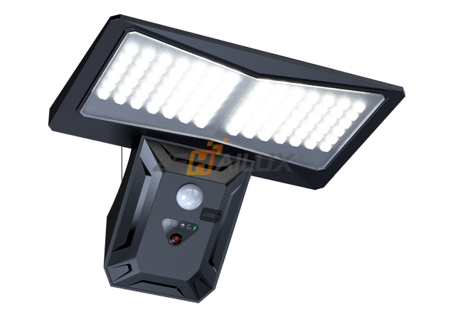 Solar Wall Lights with Light control + button setting + remote control