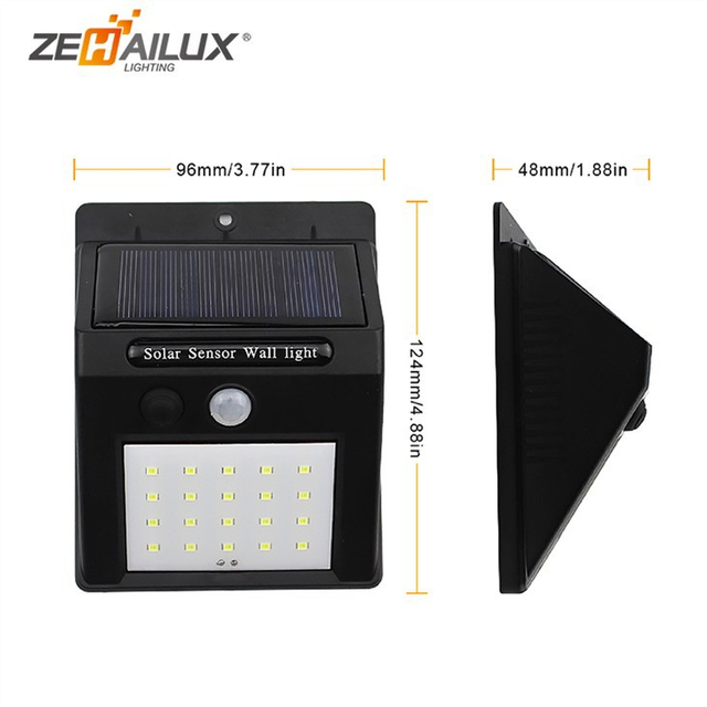 Outdoor Solar Sensor Wall Lights