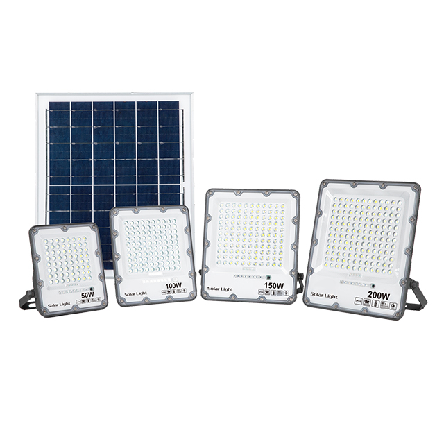 POLY.Solar panel Outdoor Waterproof IP65 Remote Control 200W Solar Led Flood Light