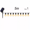 Solar Powered G50 LED Filament Festoon String Lights 5m Light Cable