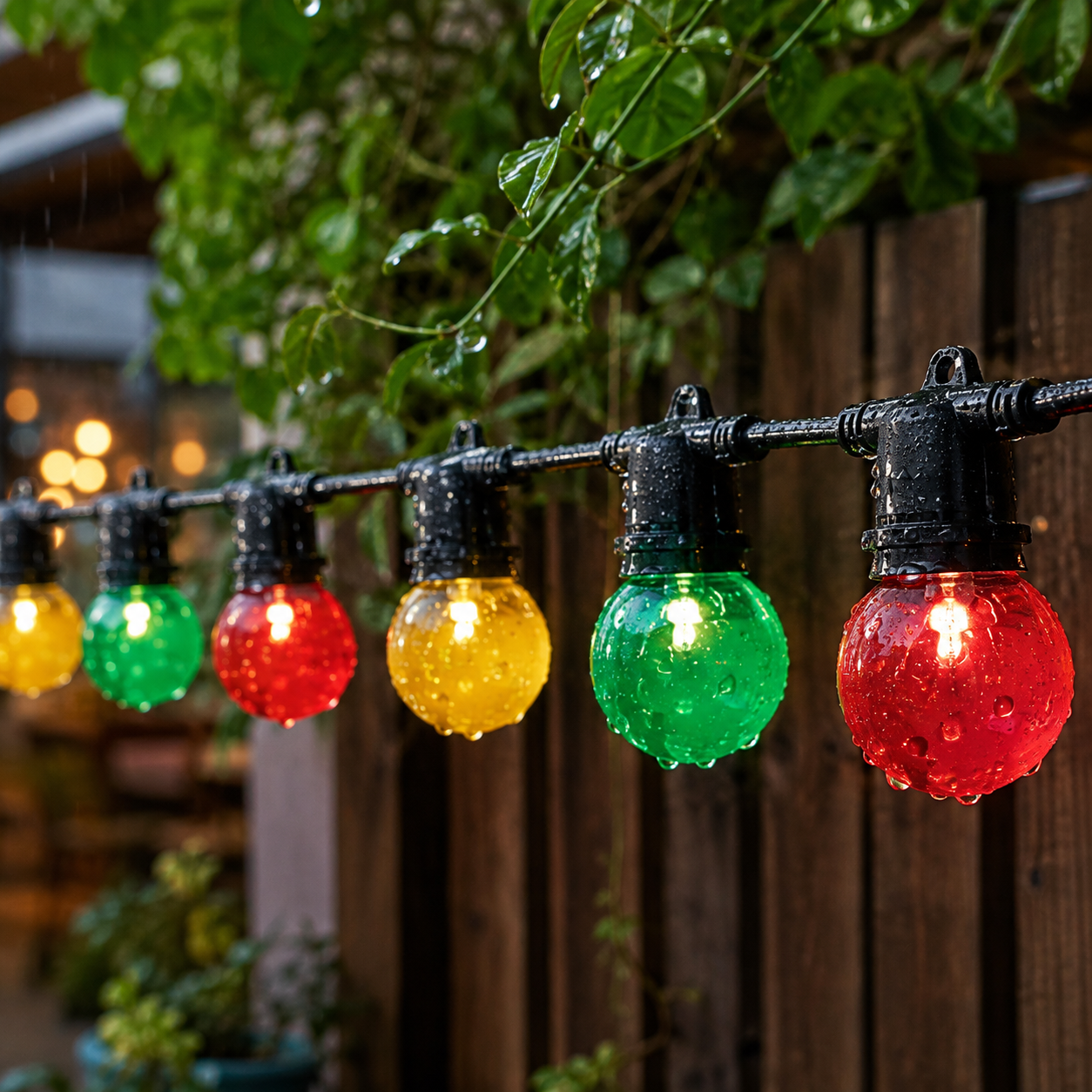 Multicolor / Clear G50 SMD LED String Lights, Connectable Outdoor Patio Backyard Party Decor Lighting