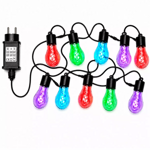 A19 LED Filament Outdoor String Lights | 7.5m Total Length Patio Decor Party Lights