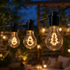 Solar LED Filament String Lights, Warm White / Multi‑Color, IP44 Waterproof Backyard Party Decor Lighting