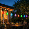 A19 LED Filament Outdoor String Lights | 7.5m Total Length Patio Decor Party Lights