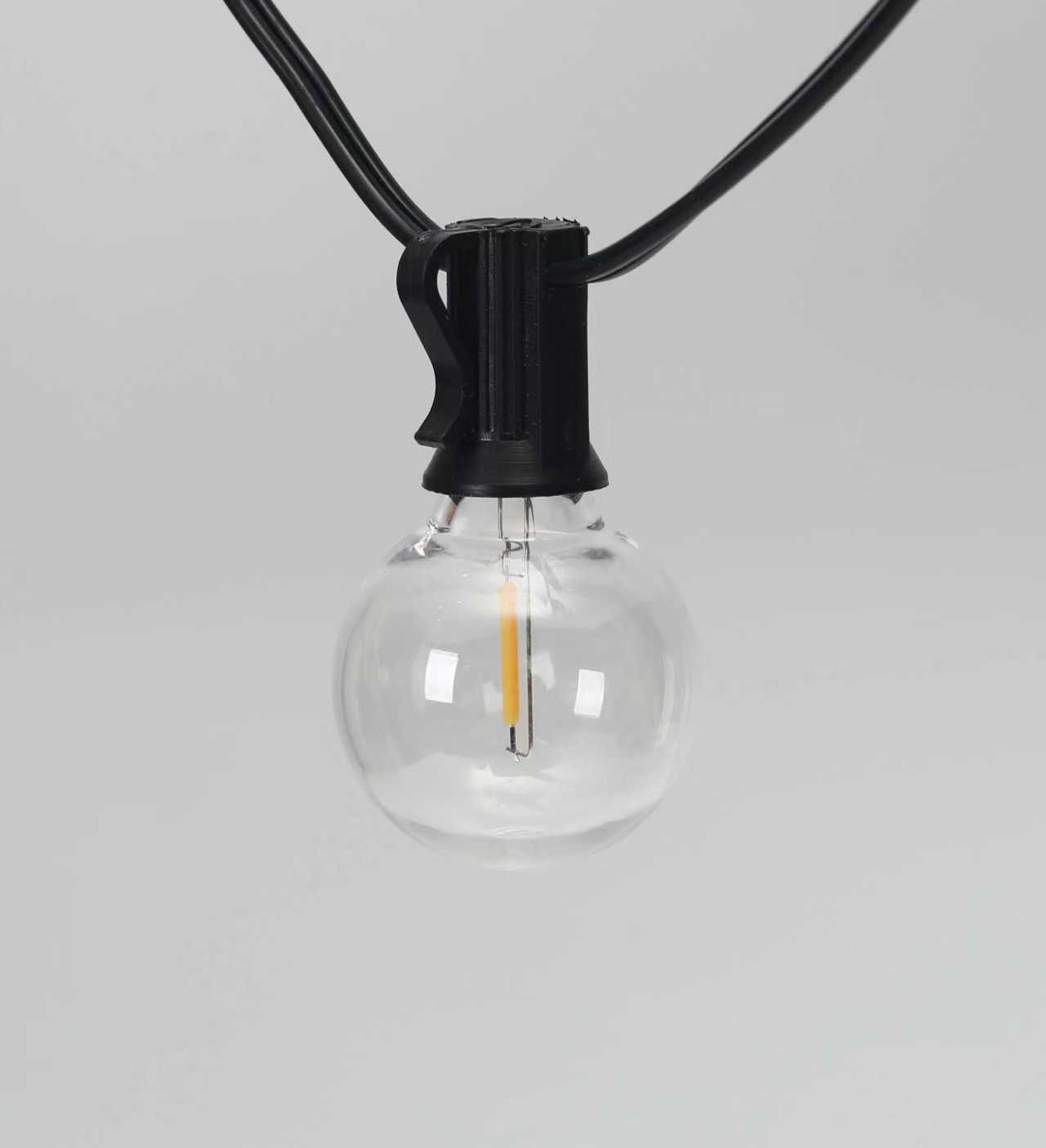 Solar Powered G50 LED Filament Festoon String Lights 5m Light Cable