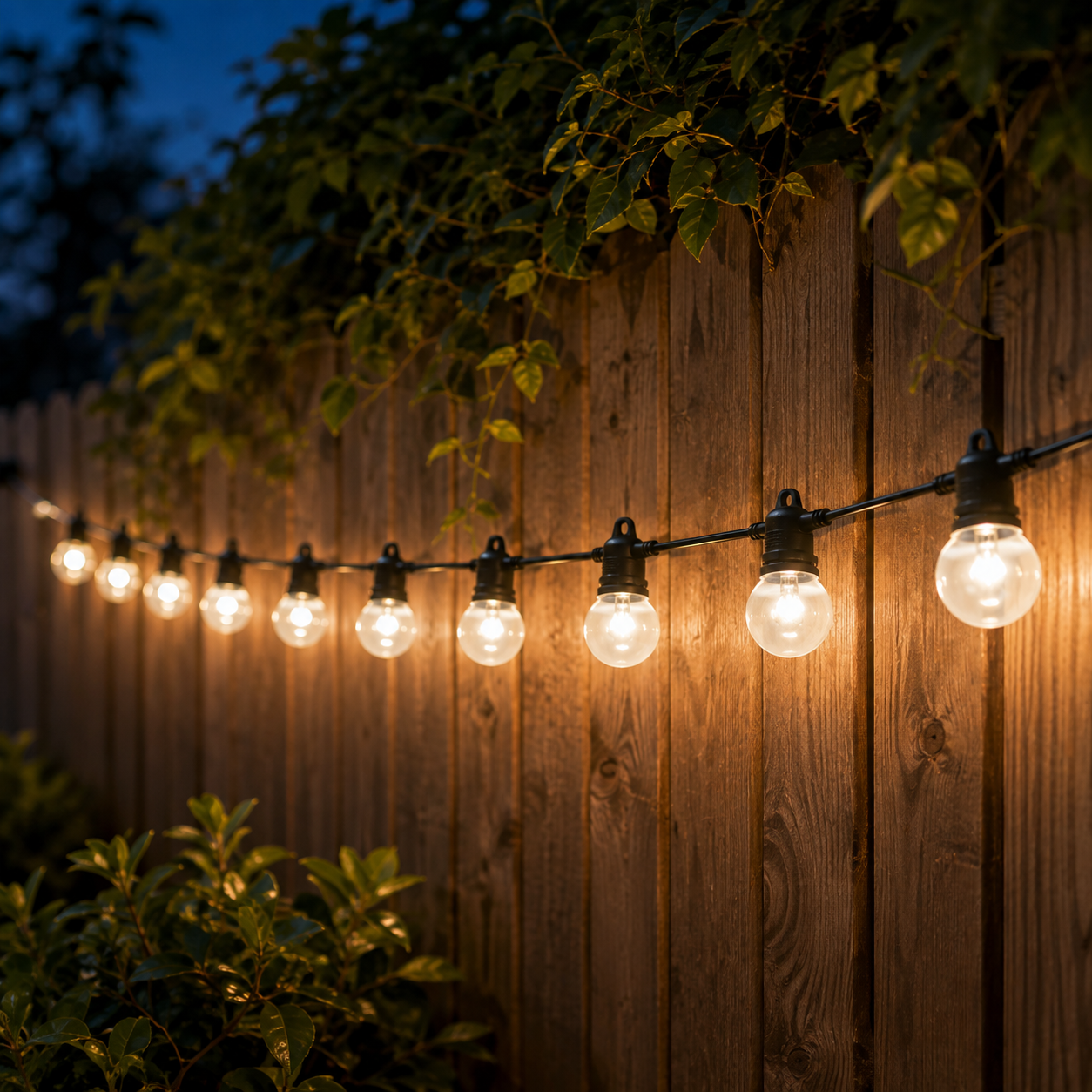 G50 SMD LED String Lights, Warm White, Connectable Outdoor Backyard Party Decor Lighting