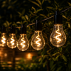Solar LED Filament String Lights, Warm White / Multi‑Color, IP44 Waterproof Backyard Party Decor Lighting