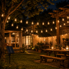 A19 LED Filament Outdoor String Lights | 7.5m Total Length Patio Decor Party Lights