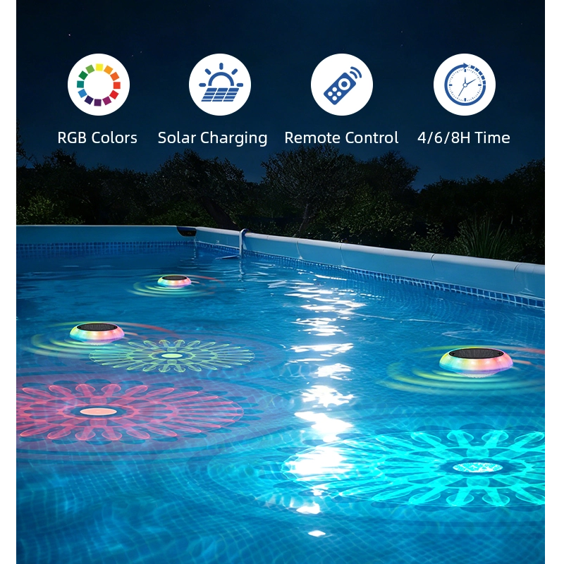 RGB Solar Floating Pool Light with Remote Control