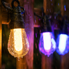 Solar RGBW Color Changing S14 Festoon Lights | Remote Controlled Dimmable Connectable Outdoor Garden String Lights